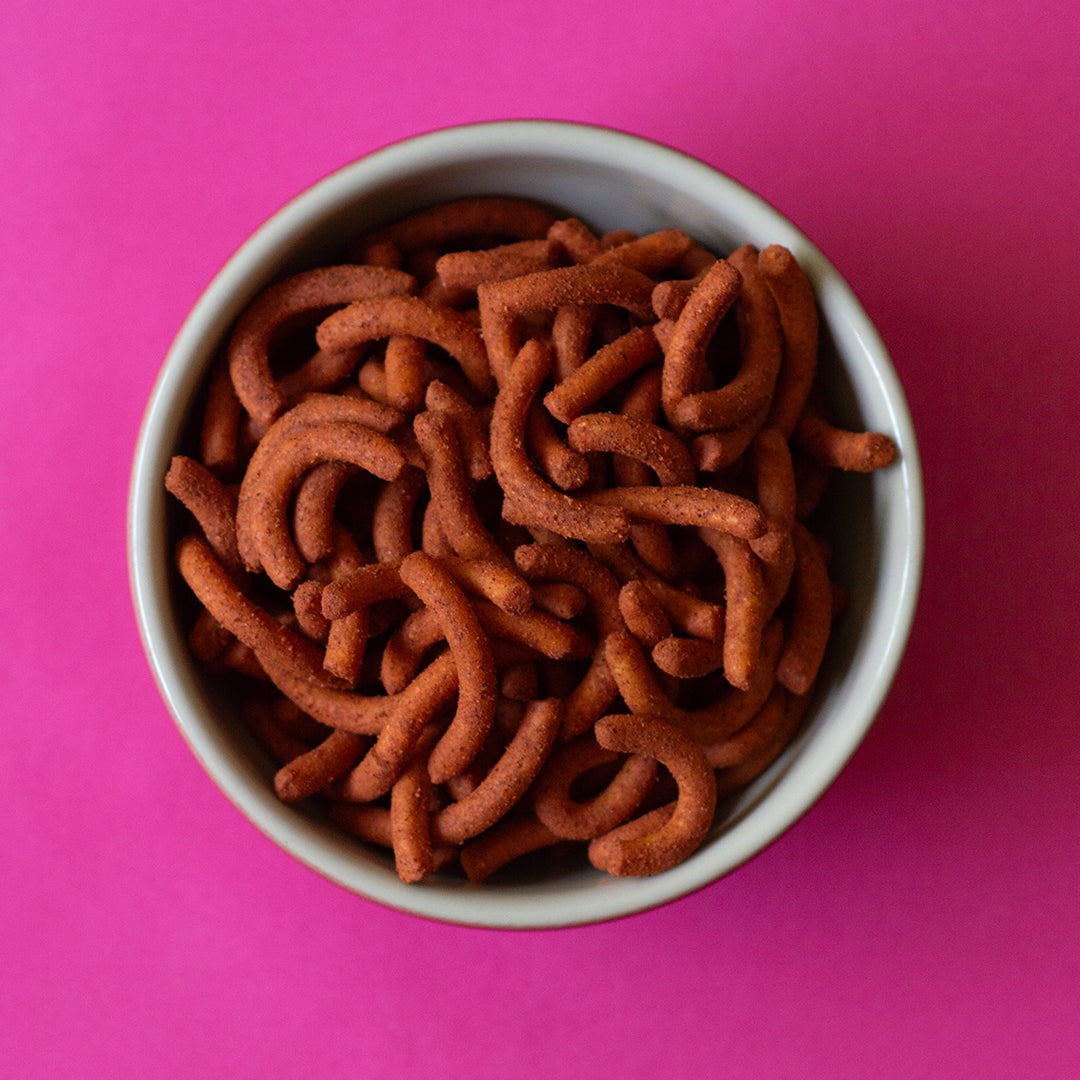Churritos con Aceite de Coco Orgánico Holichurros El Munch – Sabor Chipotle (Caja con 12 Bolsas de 80 g)