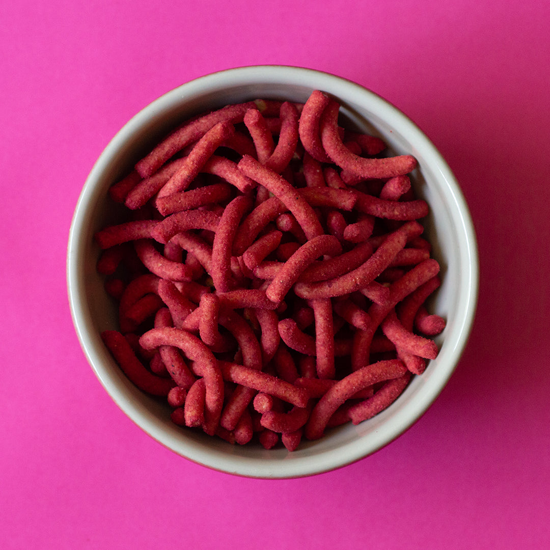 Churritos de Quinoa y Maíz El Munch Sabor Fuego – Botana Natural Sin Gluten, Glutamato ni Colorantes (Paquete de 12 Bolsas de 80 g)