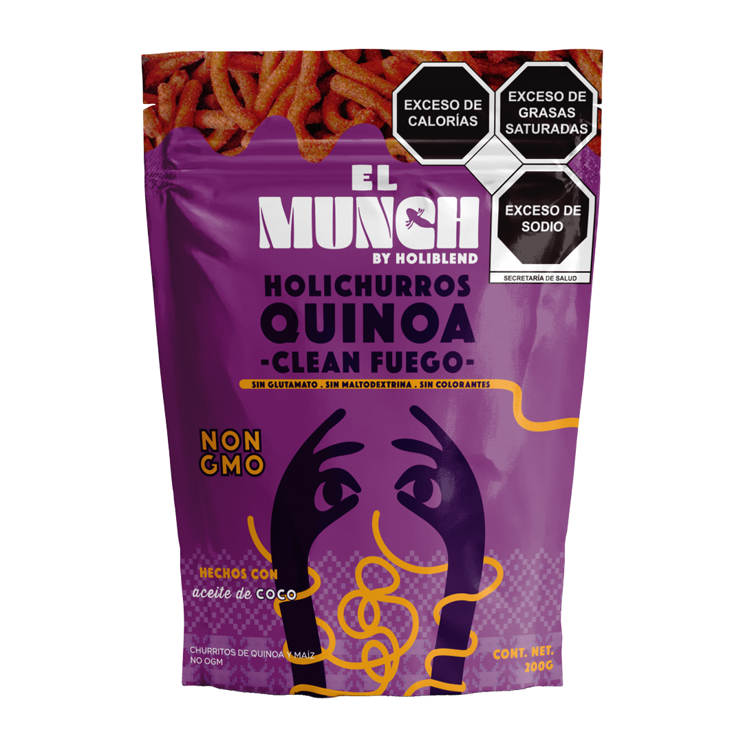 Churritos de Quinoa Horneados Holiblend Clean Fuego Hechos con Aceite de Coco (200g)