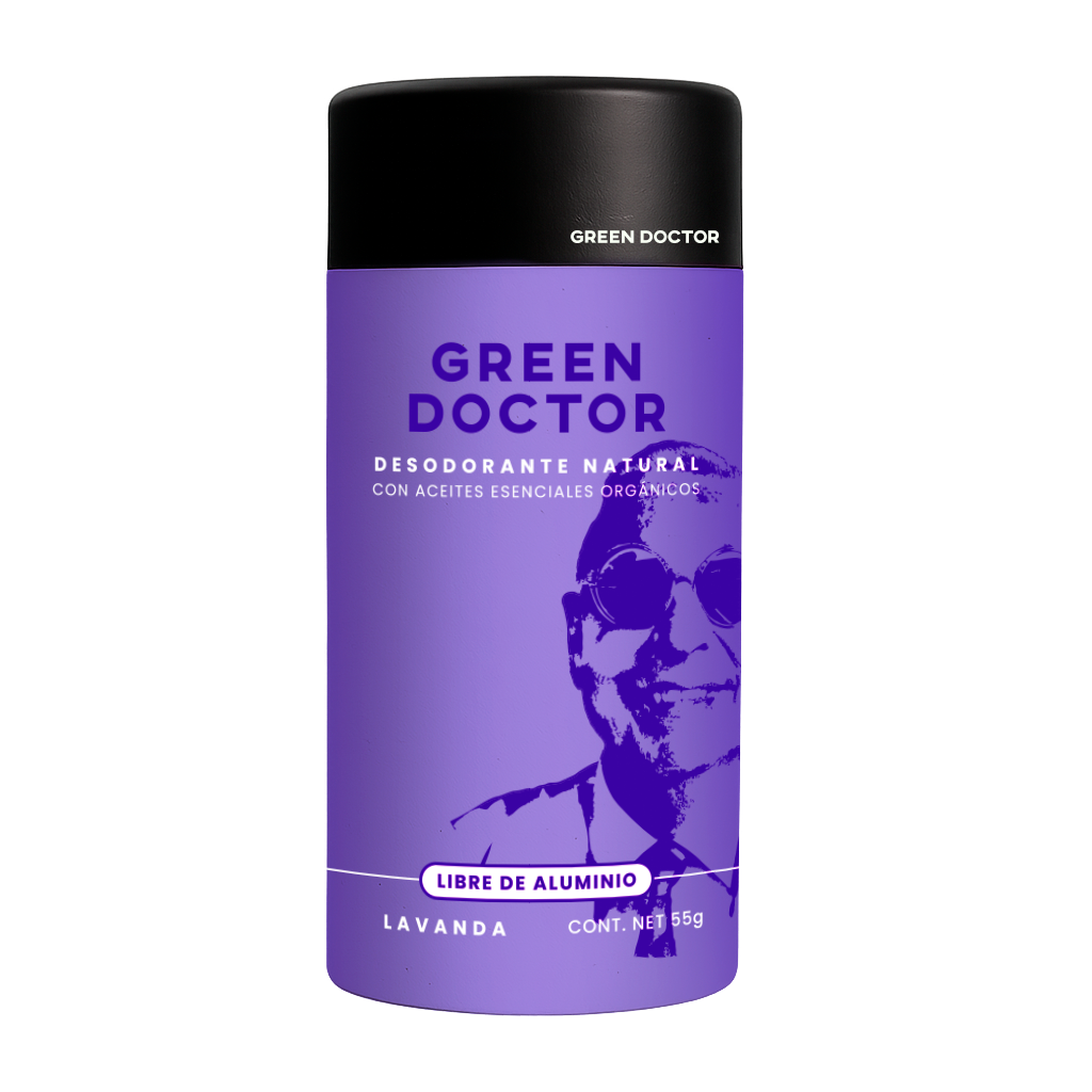 Desodorante natural de Larga Duración Green Doctor Lavanda con Aceites Esenciales Orgánicos Sin Aluminio 55gr