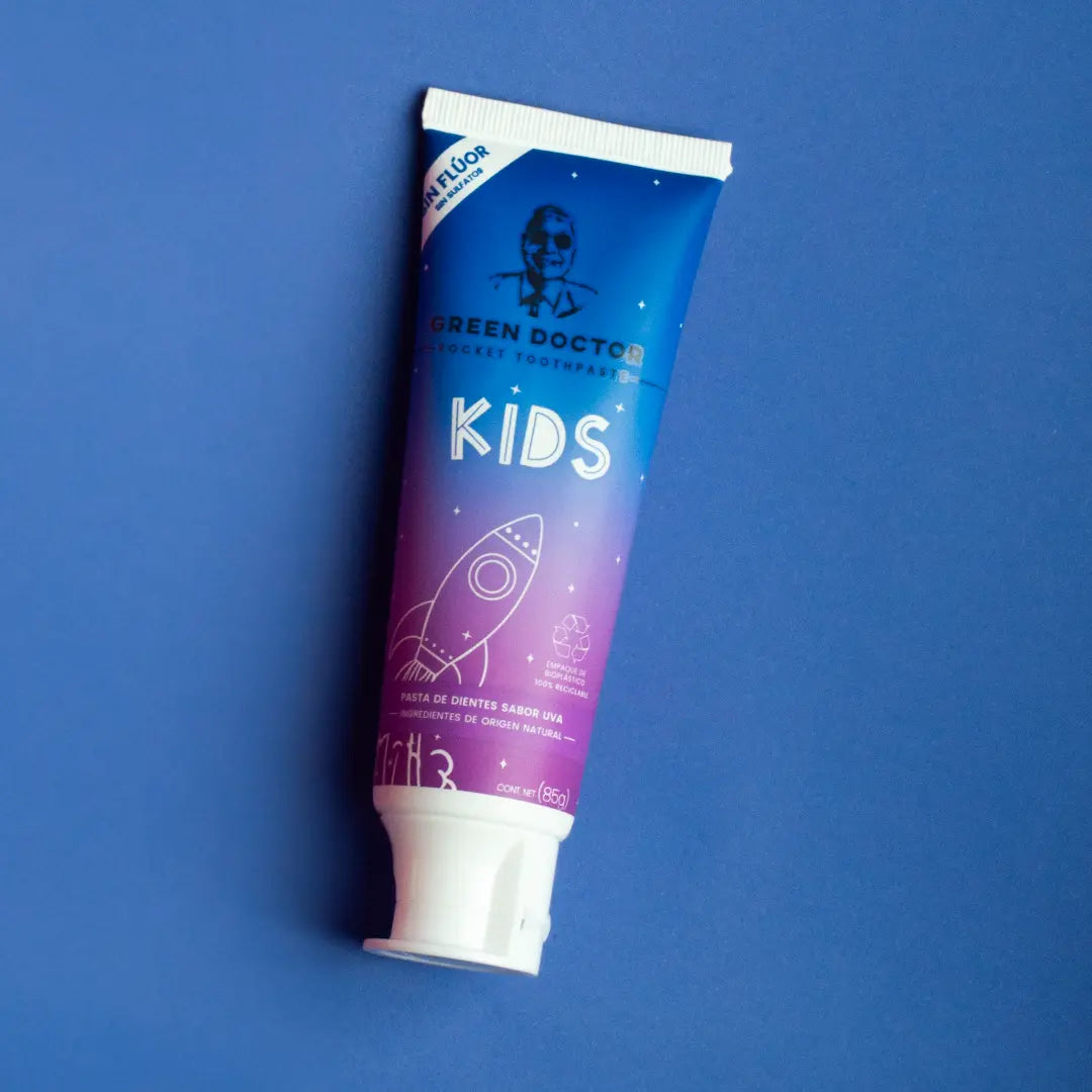 Pasta Dental para Niños Protección de Esmalte Green Doctor Unicorn Kids Uva Sin Flúor (85 g)