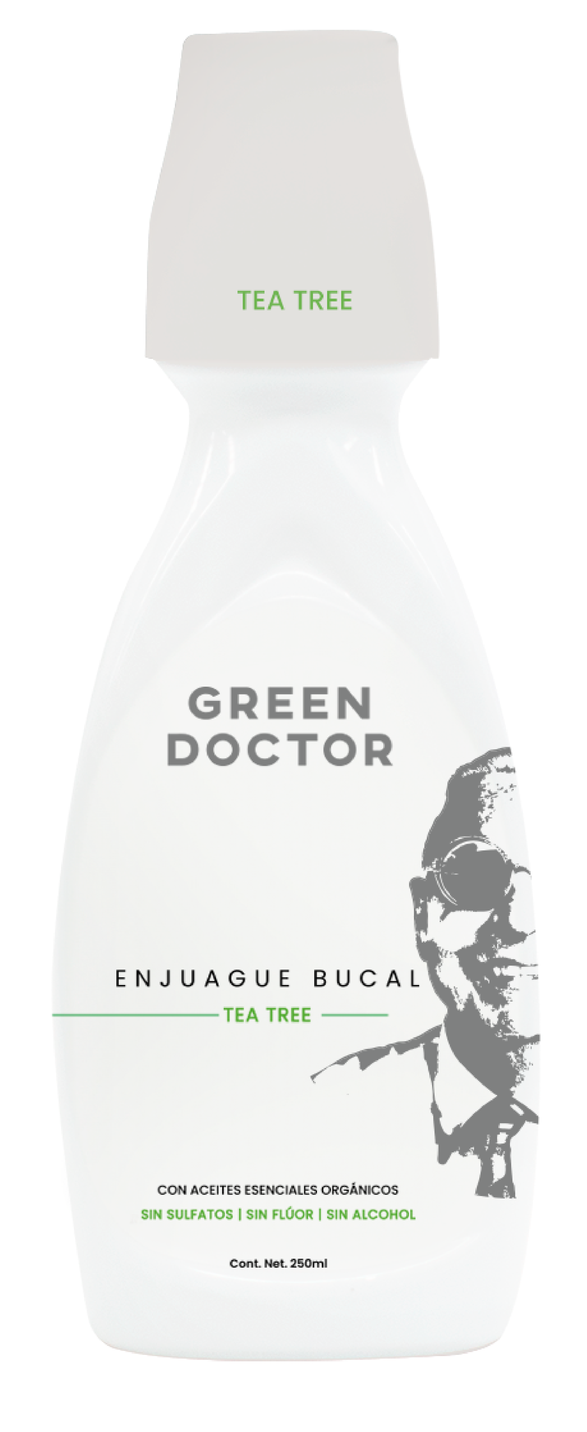 Enjuague Bucal Menta Green Doctor Tea Tree  Natural Sin Alcohol y Sin Sulfatos 250ml