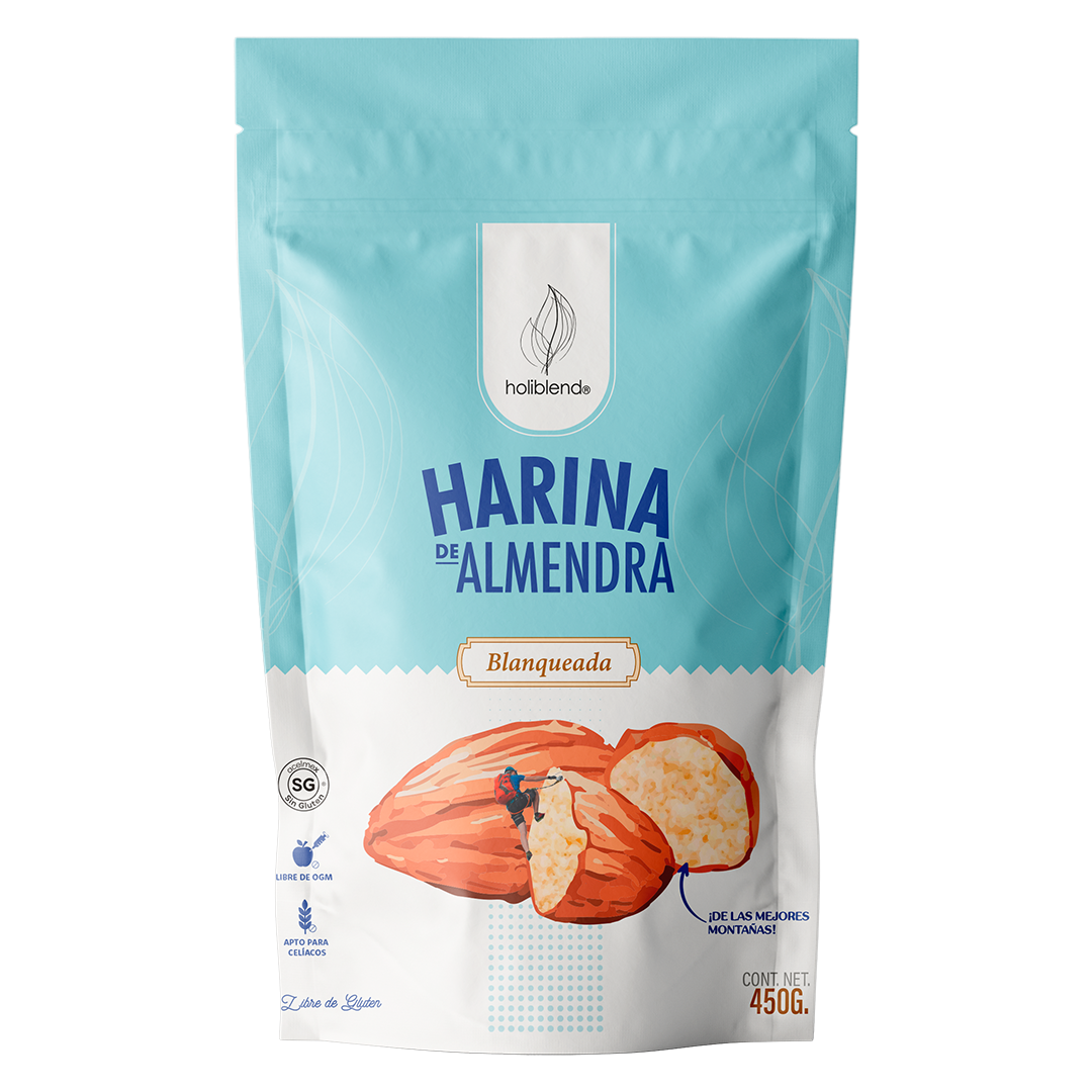 Harina de Almendra para Hornear Sin Gluten Holbilend  NON GMO y Vegana