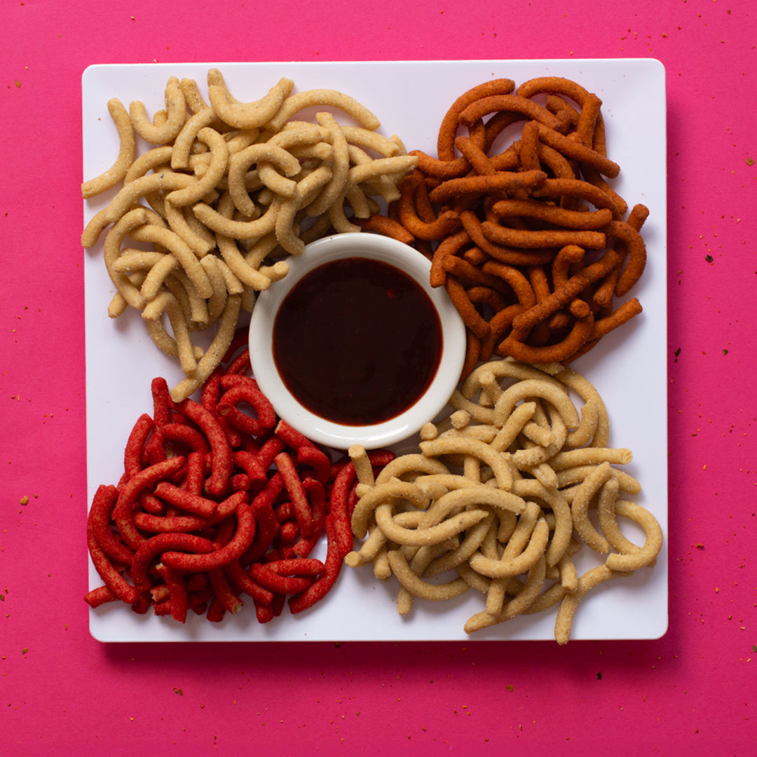 Churritos de Quinoa y Maíz El Munch Sabor Chipotle, Limón y Fuego – Botana Natural Sin Glutamato ni Colorantes (Caja Mixta con 12 Bolsas de 80 g)