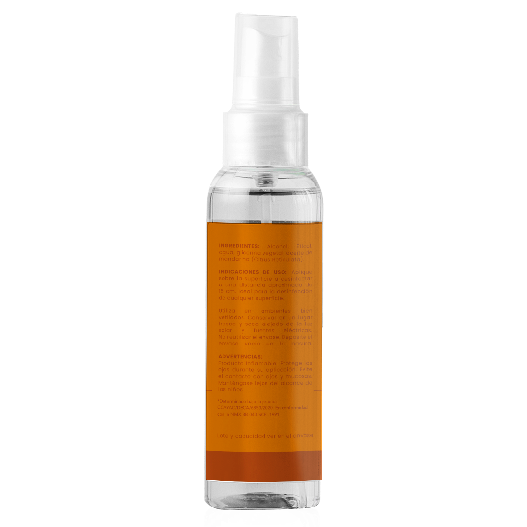 Spray Desinfectante para Manos Natural de Uso Continuo Green Doctor Naranja  Elimina 99.9% de Bacterias 50 ml