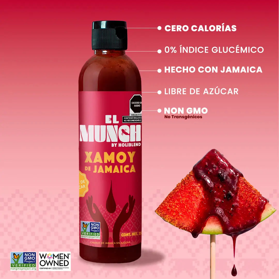Salsa Chamoy Sin Azúcar Holiblend Xamoy de Jamaica 0% NON GMO (250 g)